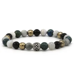 KARMA Armband Pull Up Silver Round Logo Bead - 86953