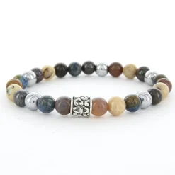 KARMA Armband Tailored Silver Round Logo Tube - 86971