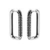 Karma Black Zirconia Hinged Hoops Big XL Round Square