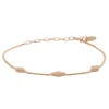 Karma Bracelet Diamond Shape - Rose Plated