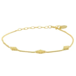 Karma Bracelet Diamond Shape - Gold Plated