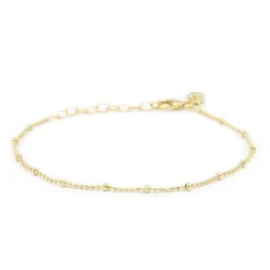 Karma Bracelet Dots Diamonds - Gold Plated