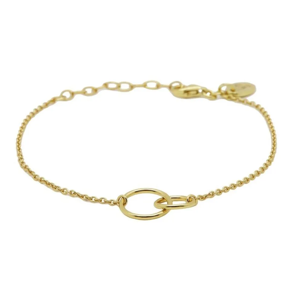 Karma Bracelet Double Circle - Gold Plated