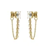 Karma Chain Zirconia Earstuds Triple