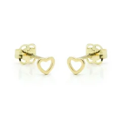 Karma Earstuds Open Heart Mini - 14K Gold