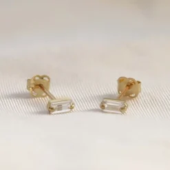 Karma Earstuds Zirconia Baguette Sophia - 14K Gold