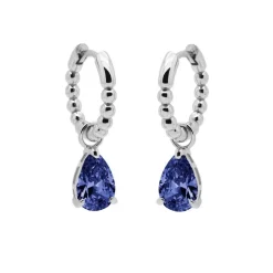 Karma Hinged Hoops Anna Saphire Blue