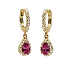 Karma Hinged Hoops Chloe Pink