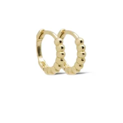 Karma Hinged Hoops Dots Clara - 14K Gold