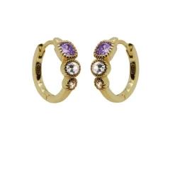 Karma Hinged Hoops Holly Lavender