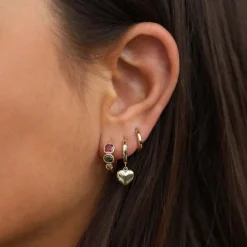 Karma Hinged Hoops Lovely Heart