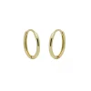 Karma Hinged Hoops Plain - 14K Gold