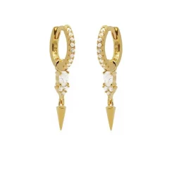 Karma Hinged Hoops Zirconia Double Rock