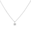 Karma Necklace Bright Zirconia Flower - Silver
