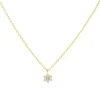 Karma Necklace Bright Zirconia Flower - Goldplated