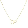 Karma Necklace Double Circle - Gold Color