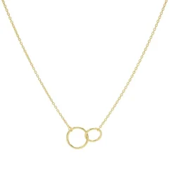 Karma Necklace Double Circle - Gold Color