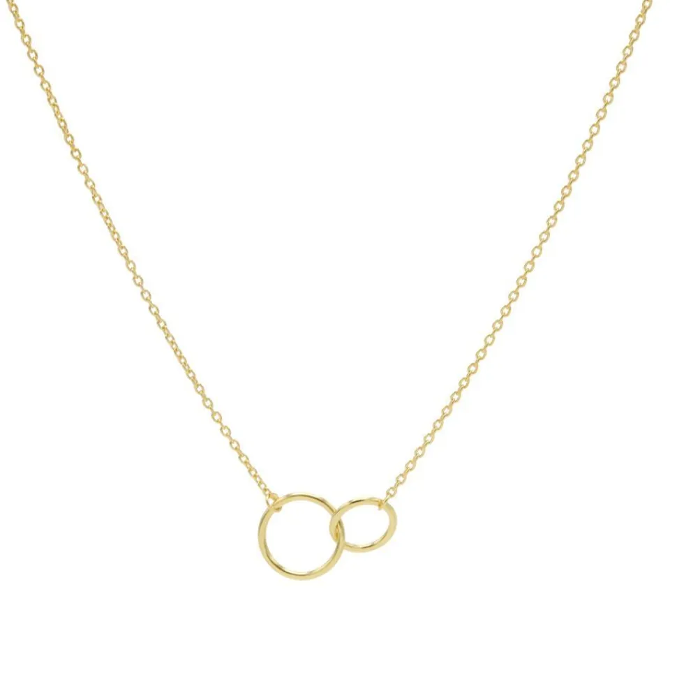 Karma Necklace Double Circle - Gold Color