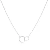 Karma Necklace Double Circle - Silver
