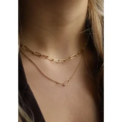Karma Necklace Double Square - Goldplated