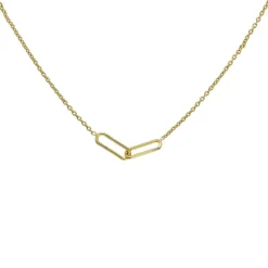 Karma Necklace Double Square - Goldplated