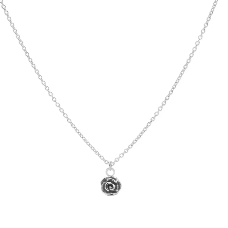Karma Necklace Flower Rose - Silver