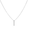 Karma Necklace Tube Vertical - Silver