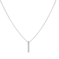 Karma Necklace Tube Vertical - Silver