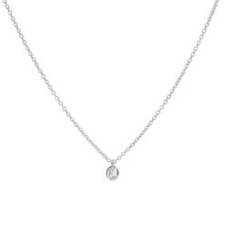 Karma Necklace Zirconia Dot - Silver