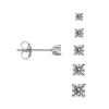 Karma Round Zirconia Earstuds - Silver