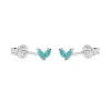 Karma Symbols Tiny Double Leaves Turquoise