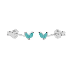 Karma Symbols Tiny Double Leaves Turquoise