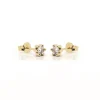 Karma Zirconia Earstuds Dots 3MM - 14K Gold