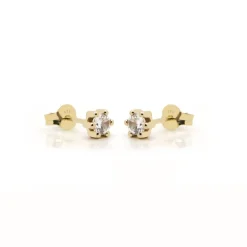 Karma Zirconia Earstuds Dots 3MM - 14K Gold