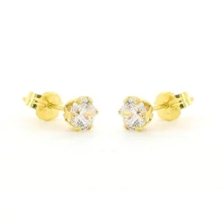 Karma Zirconia Earstuds - 14K Gold