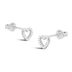 Karma Zirconia Earstuds Shiney Heart