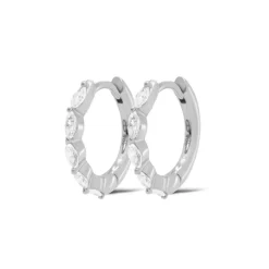 Karma Zirconia Hinged Hoops Berry