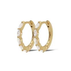 Karma Zirconia Hinged Hoops Berry
