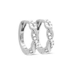 Karma Zirconia Hinged Hoops Chia