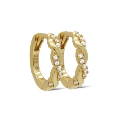 Karma Zirconia Hinged Hoops Chia