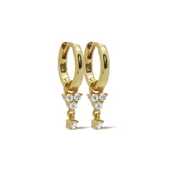 Karma Zirconia Hinged Hoops Flower