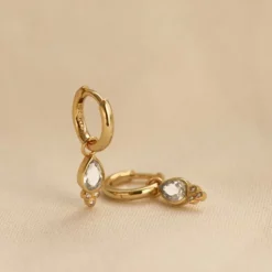 Karma Zirconia Hinged Hoops Hera