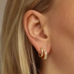 Karma Zirconia Hinged Hoops Julia