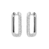 Karma Zirconia Hinged Hoops Round Square