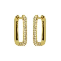 Karma Zirconia Hinged Hoops Round Square