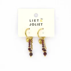 Liet & Joliet oorbellen Heart Brown - J8185