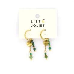 Liet & Joliet oorbellen Heart Green - J8185