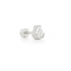 Piercing Zirconia Block - Silver