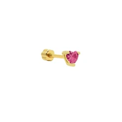 Piercing Zirconia Heart - Gold Color