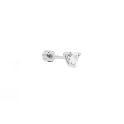 Piercing Zirconia Heart - Silver
